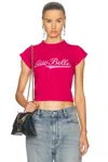 Balenciaga Women's Ciao Bello Shrunk T-shirt In Pink In Magenta