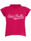 Balenciaga Women's Ciao Bello Shrunk T-shirt In Pink In Pink