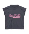 Balenciaga Logo Distressed Crop Shrunk T-shirt In Black