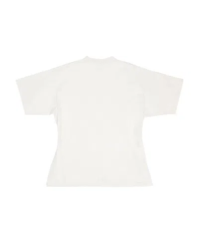 Balenciaga Cinched-waist Oversize T-shirt In White
