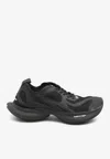 Balenciaga Black Mesh And Rubber Circuit Sneakers In Black