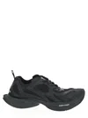 Balenciaga Black Mesh And Rubber Circuit Sneakers In Black