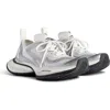 Balenciaga Circuit Sneakers In White/silver