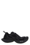 Balenciaga Black Mesh And Rubber Circuit Sneakers In Black