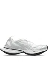 Balenciaga Two-tone Mesh And Fabric Circuit Sneakers In 9100 White/silver