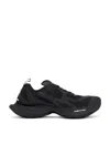 Balenciaga Black Mesh And Rubber Circuit Sneakers In Black