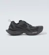 Balenciaga Black Mesh And Rubber Circuit Sneakers In Black