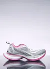 Balenciaga Women's Circuit Trainers  In Grey/white/pink In Grey