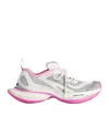 Balenciaga Women's Circuit Trainers  In Grey/white/pink In White