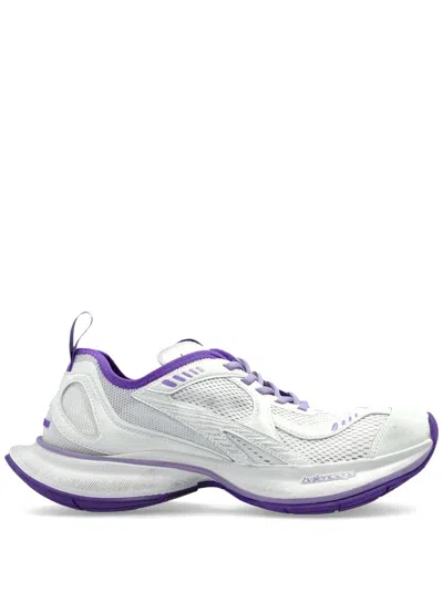 Balenciaga Circuit Sneakers In White/purple