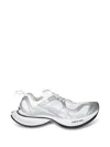 Balenciaga 'circuit' Grey Sneakers With Logo On The Sole And Back In Tech Fabric Blend Man In Silver