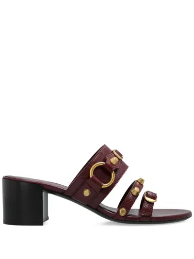 Balenciaga Citand Mini Sandal For Women In Burgundy