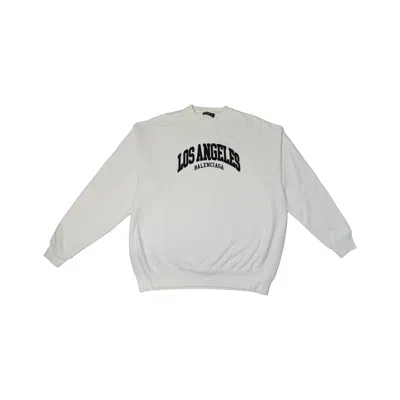 Balenciaga Cities Los Angeles Oversized Sweatshirt White In M