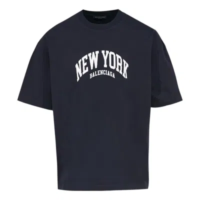 Balenciaga Cities New York T-shirt Medium Fit 'navy'