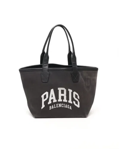 Balenciaga Cities Paris Tote Bag In White