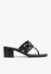 Balenciaga Thong Sandals Block Heel In Black