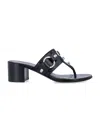 Balenciaga Thong Sandals Block Heel In Black