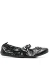 Balenciaga Leopold Leather Flats