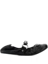 Balenciaga Black Lamb Leather Shoes With Striking Metallic Accents