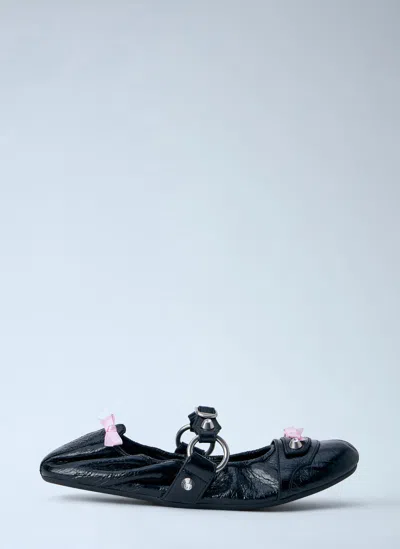 Balenciaga City Ballerinas Flats In Black