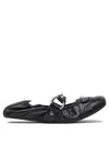 Balenciaga City Nappa Leather Ballet Flats In Black