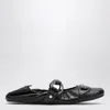 Balenciaga City Black Ballet Flats In Arena Lambskin Leather In Black