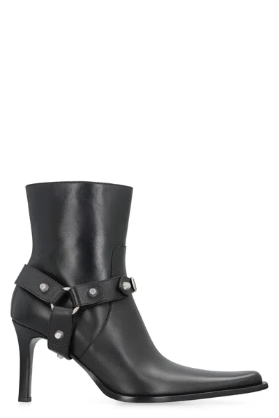 Balenciaga City Boots In Leather In Black