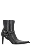 Balenciaga City Calfskin Heeled Ankle Boots In Multi