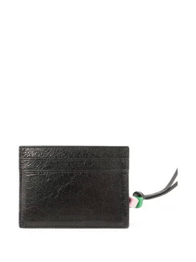 Pre-owned Balenciaga City Card Holder In Black