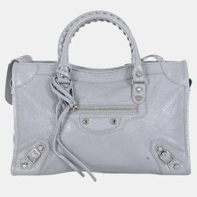 Pre-owned Balenciaga City Classic S Leather Bag In Grey