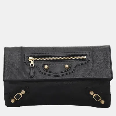 Pre-owned Balenciaga City Clutch Bag In Black