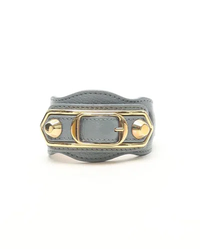 Balenciaga City Edge Bracelet In Gray