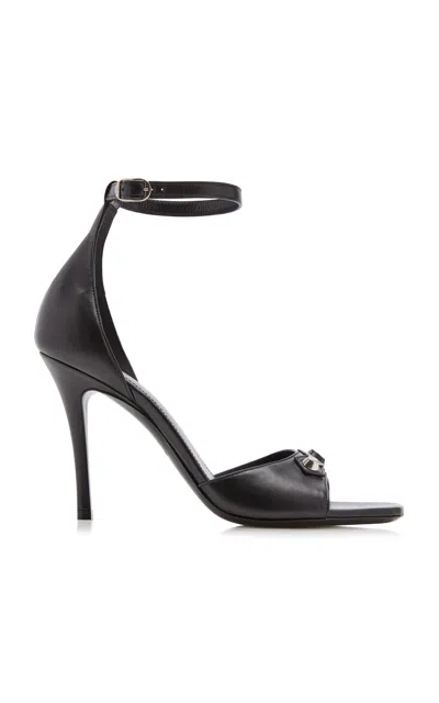 Balenciaga City Uptown Ankle-strap Sandals In Black