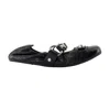Balenciaga Leopold Leather Flats In Black
