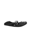 Balenciaga City Black Ballet Flats In Arena Lambskin Leather In Multi