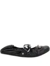 Balenciaga City Black Ballet Flats In Arena Lambskin Leather In Black