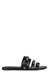 Balenciaga City Nappa Leather Flat Slides In Black