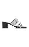 Balenciaga City Metallic Leather Sandals