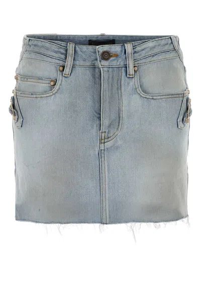 Balenciaga City Mini Skirt In Gray