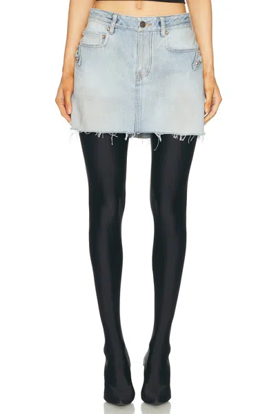 Balenciaga City Mini Skirt In Blue