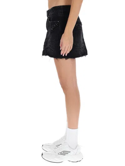 Balenciaga City Miniskirt In Black