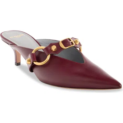 Balenciaga City Mule In Burgundy