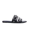 Balenciaga City Flat Mule In Arena Lambskin In Multi