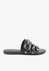 Balenciaga City Nappa Leather Flat Slides