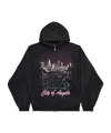 Balenciaga City Of Angels Outerwear Zip-up Hoodie In Black Faded In Black