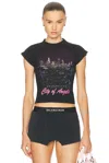 Balenciaga City Of Angels Graphic-print T-shirt In Black