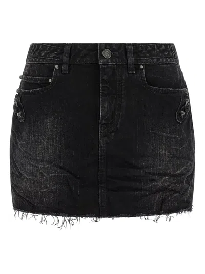 Balenciaga Urban Style Skirt With Pockets And Loops In Black