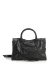 Balenciaga Le City Small Leather Handbag In Black