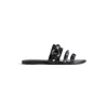 Balenciaga City Nappa Leather Flat Slides In Black