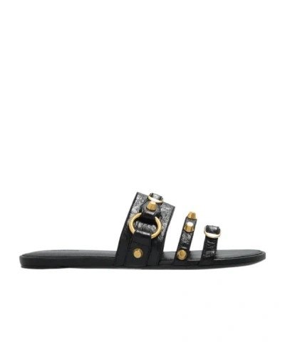BALENCIAGA BALENCIAGA STUD DETAILED SLIP-ON SANDALS